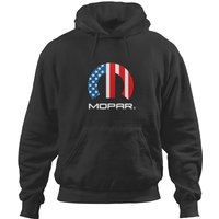 Mopar American Flag White Logo Hoodies