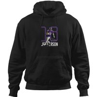 Justin Jefferson Minnesota Bold Number Hoodies