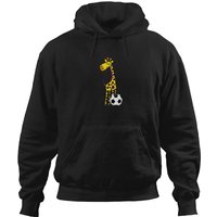 Funny Giraffe Playing Soccer Cartoon Hoodies