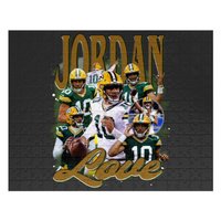 Vintage 90s Graphic Style Jordan Love Jigsaw Puzzles, Jordan Love Vintage Jigsaw Puzzles, American Football Gift