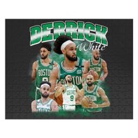 Boston Basketball Derrick White Vintage Jigsaw Puzzles For Basketball Fans