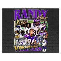 Vintage 90s Graphic Style Randy Moss Jigsaw Puzzles