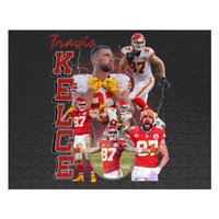 Travis Kelce Jigsaw Puzzles, Football Team Unisex Jigsaw Puzzles