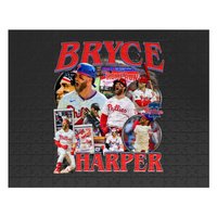 Bryce Harper Vintage 90s Graphic Style Jigsaw Puzzles Bryce Harper, Vintage