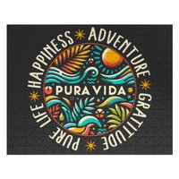 Costa Rica Jigsaw Puzzles, Pura Vida Pure Life Happiness