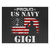 American Flag Us Navy Proud Gigi Jigsaw Puzzles