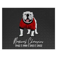 Uga National Championship Georgia 2023 Cute Bulldogs Jigsaw Puzzles
