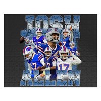 Josh Allen Vintage 90s Graphic Style Jigsaw Puzzles, Josh Allen Jigsaw Puzzles, Vintage Sport Jigsaw Puzzles