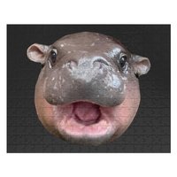 Moo Deng Bouncy Pig In Thai Picture The Cute Baby Hippo Jigsaw Puzzles