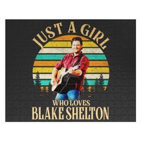 Just A Girl Who Loves Blake Shelton Jigsaw Puzzles, Country Blake Shelton 2024 Tour Jigsaw Puzzles