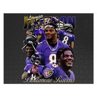 Vintage 90s Graphic Style Lamar Jackson Jigsaw Puzzles, Lamar Jackson Jigsaw Puzzles