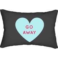 Go Away Conversation Heart Lumbar Pillows