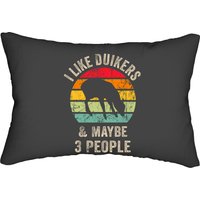 Lacrosse Gift Funny Vintage Duikers Antelope I Like Duikers And Maybe 3 P Lumbar Pillows