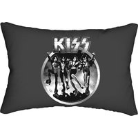 Kisss Band Members - Metal Logo Design (1) Lumbar Pillows