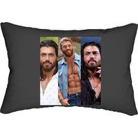 Can Yaman Hot Photo Lumbar Pillows