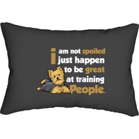 Yorkshire Terrier Yorkies Dog I Am Not Spoilde Yorkie Lumbar Pillows