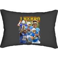 Vintage Justin Herbert Lumbar Pillows, Football Lumbar Pillows, Justin Herbert