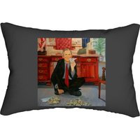 George W Bush Paper Airplanes Jenga Lumbar Pillows