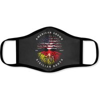 American Grown Sicilian Roots Sicily Flag Face Masks