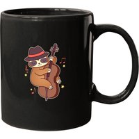 Sloth Gift Jazz Sloth Playing Double Bass Double Bassist Mugs