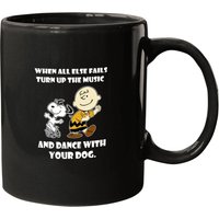 When All Else Fails Turn Up The Music And Dance With Your Dog Snoopy Coffee Mug