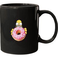 The Simpsons Homer Can't Talk Eating Donut Mugs