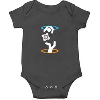 Don_t Lose The Companion Cube (transparent) Portal Onesies
