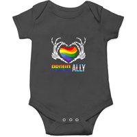 Proud Ally Lgbt Transgender Flag Skeleton Heart Gay Lesbian Onesies