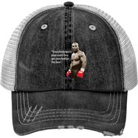 Iron Mike Tyson Quotes Men's Black Print Trucker Hats Size S-5xl