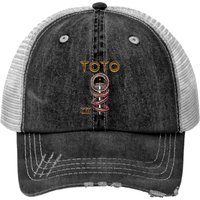 Toto Turn Back Album Men's Print Trucker Hats 80's Pop Music Group Cover Concert Tour Vintage Graphic Tees