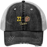 Caitlin Clark 22 Indiana Fever Youth Print Trucker Hats, Women Basketball Unisex Youth Print Trucker Hats