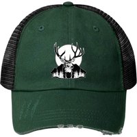 Mule Deer Buck X Print Trucker Hats