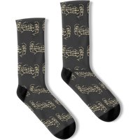 Dry Bones Come Alive Socks | Dark Chocolate | Maroon | Cream Screen Print |