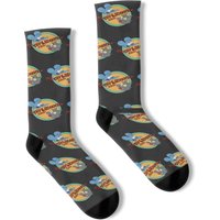 The Simpsons Itchy And Scratchy Show Logo Comedy Classic Cartoon Adult Mens Graphic Socks
