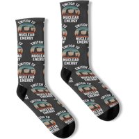 Switch To Nuclear Energy Atomic Lover Power Socks