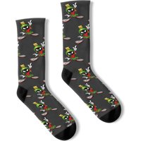 Marvin The Martian Woshort Sleeve Vneck Basic Black Socks