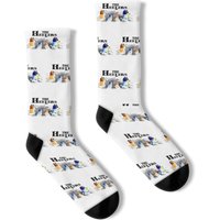 The Heelers Crossing Abbey Road Socks, Blueydad Family Matching Socks, Blueydad Birthday Socks