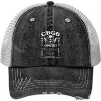 Cbgb New York City Club Logo Emblem Zip Up Print Trucker Hat Mens Womens