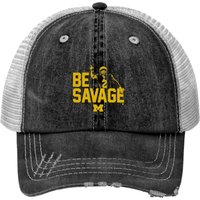 Michigan Football Blake Corum Be Savage Print Trucker Hat