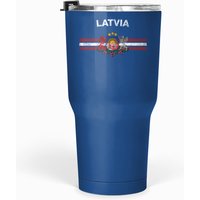 Latvian Flag Tumblers 30 Oz - Latvian Emblem & Latvia Flag Tumblers 30 Oz