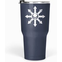 Mark Of Chaos Distressed White - Warhammer 40k - Tumblers 30 Oz