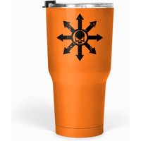 Mark Of Chaos Distressed Black - Warhammer 40k - Tumblers 30 Oz