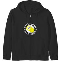 9 Ball Pool Lover Throw Pillow Zip Hoodies