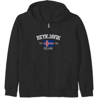 Vintage Reykjavik Iceland Souvenir Gift Zip Hoodies