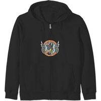 Mike Nolan Bikers Patch The Big Lez Show Zip Hoodies
