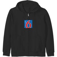 Motel 6 Logo Zip Hoodies