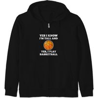 Yes I Know I'm Tall And Yes I Play Basketball T-shirt Zip Hoodies