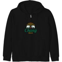 Thailand Chang Beer Bottle Label เบียร์ ช้าง Zip Hoodies