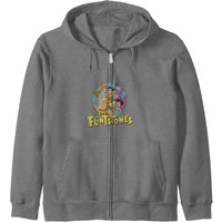The Flintstones And Rubbles Family Graphic Zip Hoodies