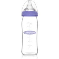 Lansinoh mOmma Glas Babyflasche 240ml mit Natural Wave Silikonsauger M